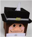 Pattern Leaflet, Thanksgiving Pilgrim Tissue Topper by Plastic-Canvas-Kits.com