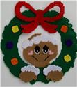 Pattern Leaflet, Gingerbread Man Wreath by Plastic-Canvas-Kits.com