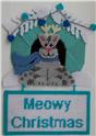 Pattern Leaflet, Meowy Christmas Cat Wall Hanging by Plastic-Canvas-Kits.com