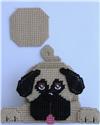 Pattern Leaflet, Pug Coaster Set by Plastic-Canvas-Kits.com