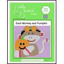 Pattern Leaflet, Sock Monkey with Pumpkin by KathyBarwickDesign
