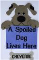Pattern Leaflet, A Spoiled Dog Lives Here-Personalized-Wall Hanging by Plastic-Canvas-Kits.com