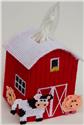 Pattern Leaflet, Barn Tissue Topper by Plastic-Canvas-Kits.com