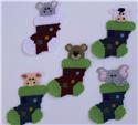 Animal Stocking Christmas Ornaments