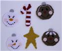 Pattern Leaflet, Gingerbread Man and Snowman Christmas Ornaments by Plastic-Canvas-Kits.com