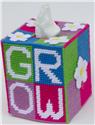 Pattern Leaflet, GROW Tissue Topper by Plastic-Canvas-Kits.com
