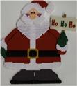 Pattern Leaflet, Christmas Santa with HO HO HO Sign by Plastic-Canvas-Kits.com