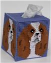 Pattern Leaflet, Cavalier Spaniel (Ruby) Tissue Topper by Plastic-Canvas-Kits.com