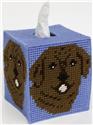 Pattern Leaflet, Chocolate Labrador Retriever Tissue Topper by Plastic-Canvas-Kits.com