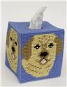 Pattern Leaflet, Yellow Labrador Retriever Tissue Topper by Plastic-Canvas-Kits.com