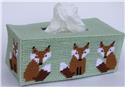 Pattern Leaflet, Foxes Long Tissue Topper by Plastic-Canvas-Kits.com