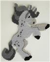 Rearing Grey Horse Wall Hanging