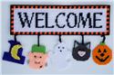 Pattern Leaflet, October/Halloween Welcome Sign by Plastic-Canvas-Kits.com