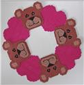 Pattern Leaflet, Teddy Bear and Hearts Valentine's Wreath by Plastic-Canvas-Kits.com