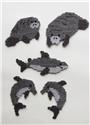 Pattern Leaflet, Ocean Life 1 Magnet Set (Shark, Manatee, Dolphins) by Plastic-Canvas-Kits.com