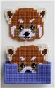 Pattern Leaflet, Red Panda Coaster Set by Plastic-Canvas-Kits.com