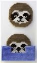 Pattern Leaflet, Sloth Coaster Set by Plastic-Canvas-Kits.com