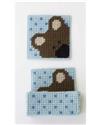 Pattern Leaflet, Peeking Bear Coaster Set by Plastic-Canvas-Kits.com