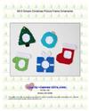 Pattern Leaflet, Simple Christmas Picture Frame Ornaments by Plastic-Canvas-Kits.com