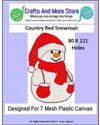 Pattern Leaflet, Country Red Snowman 2017 by Crafts And More Store