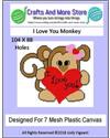 Pattern Leaflet, I Love You Monkey 2018 by Crafts And More Store
