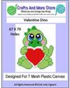 Pattern Leaflet, Valentine Dino 2018 by Crafts And More Store