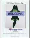 Pattern Leaflet, Alligator Welcome Sign by Plastic-Canvas-Kits.com