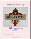 Pattern Leaflet, Cute Cardinal Welcome Sign by Plastic-Canvas-Kits.com