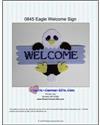 Pattern Leaflet, Cute Eagle Welcome Sign by Plastic-Canvas-Kits.com
