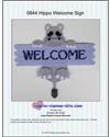 Pattern Leaflet, Hippo Welcome Sign by Plastic-Canvas-Kits.com