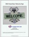 Pattern Leaflet, Koala Bear Welcome Sign by Plastic-Canvas-Kits.com