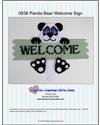 Panda Bear Welcome Sign