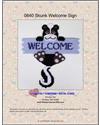 Pattern Leaflet, Skunk Welcome Sign by Plastic-Canvas-Kits.com