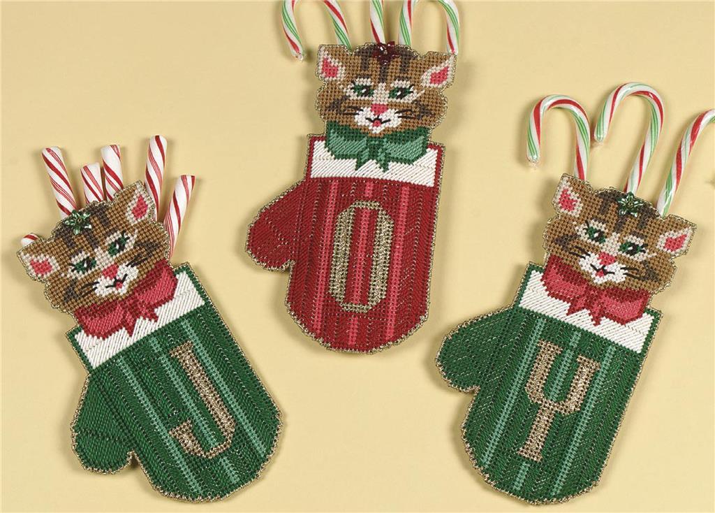 "Mitten Kittens" Plastic Canvas Pattern