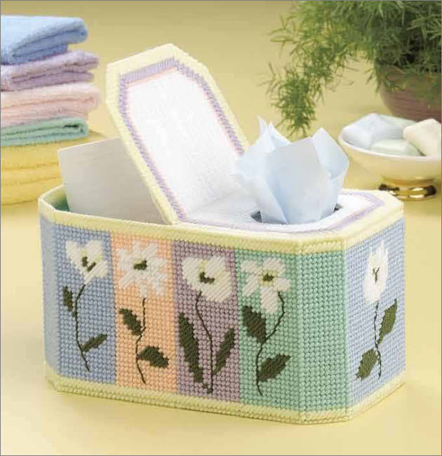 "Stylized Flowers" | Plastic Canvas Pattern