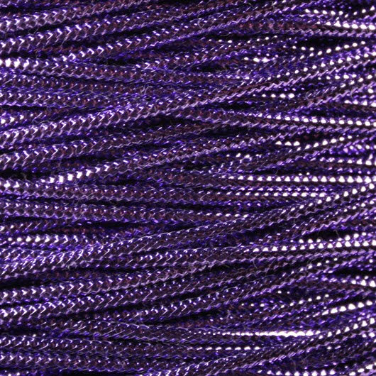 Solid Purple Metallic Cord Plastic Canvas Yarn