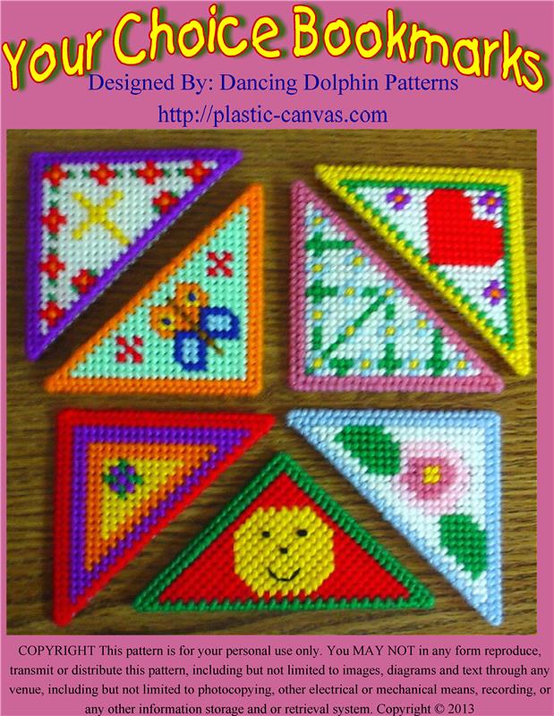 "Your Choice Bookmarks" Plastic Canvas Pattern