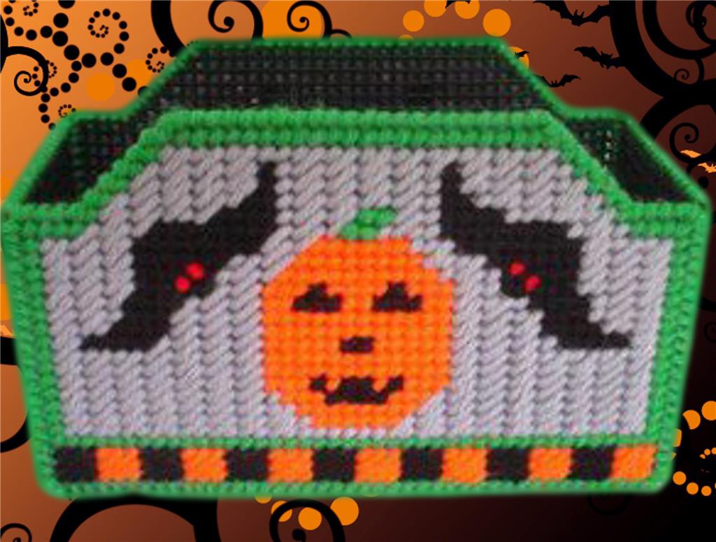  going batty napkin holder plastic canvas pattern