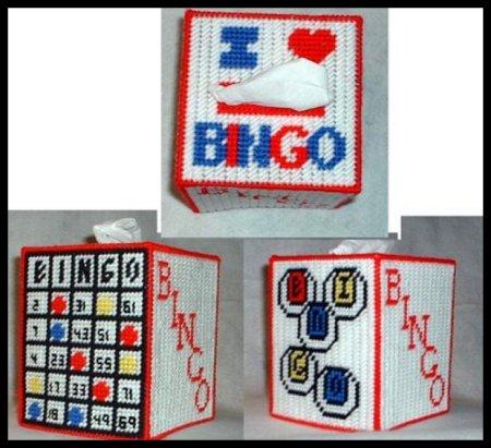 Bingo Tissue Box Cover Plastic Canvas Pattern