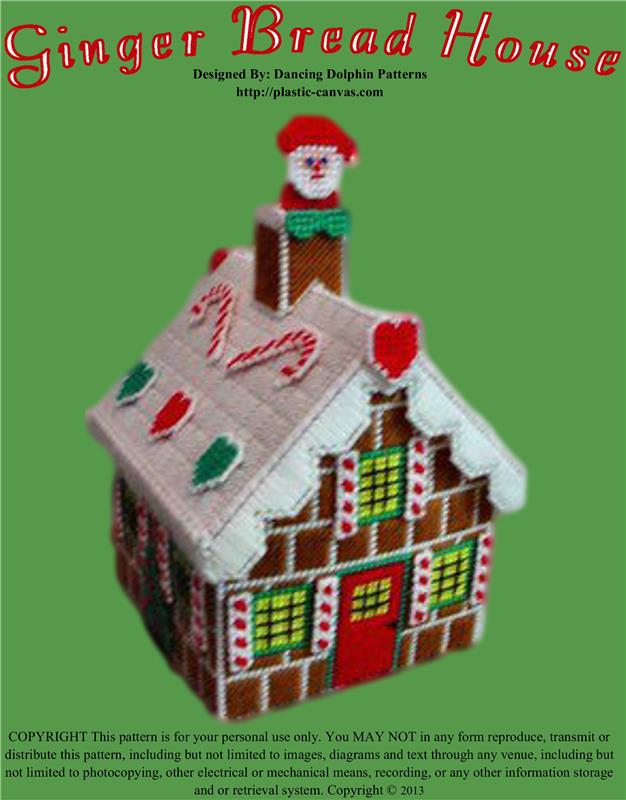GingerBread House Plastic Canvas Pattern