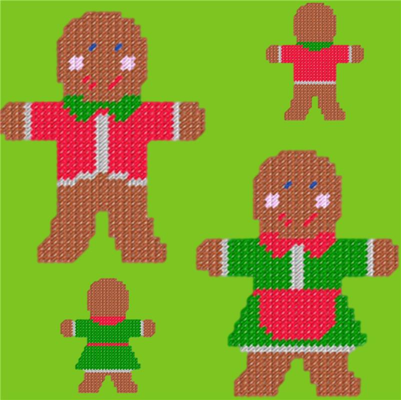 Gingerbread Ornaments Plastic Canvas Pattern