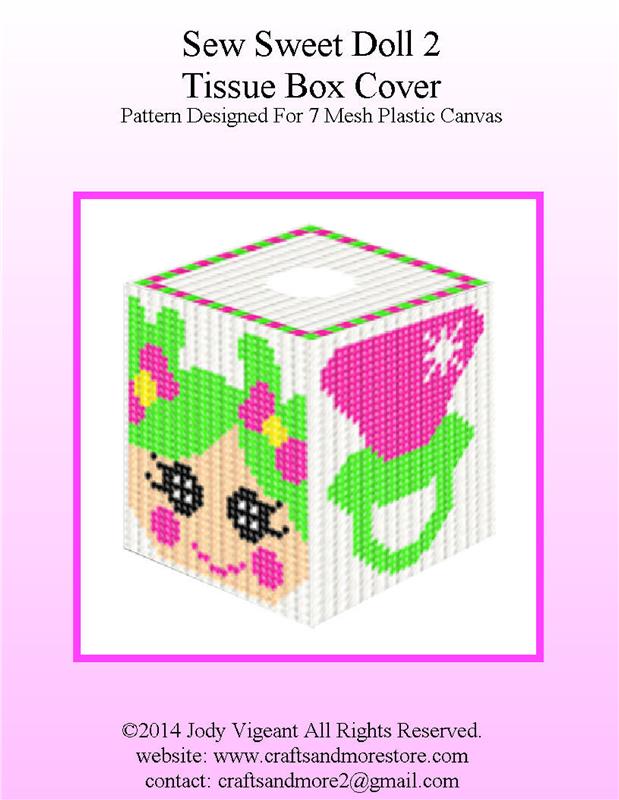 "Sew Sweet Doll 2 Tissue Box Cover"
