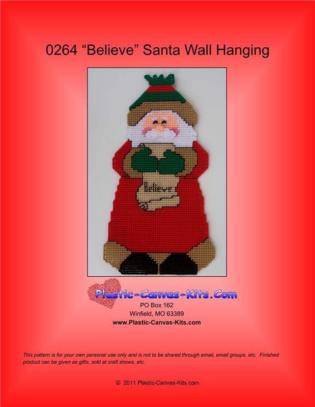 "Believe" Santa Wall Hanging