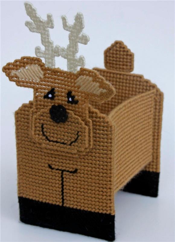 "Reindeer Caddy" Plastic Canvas Pattern
