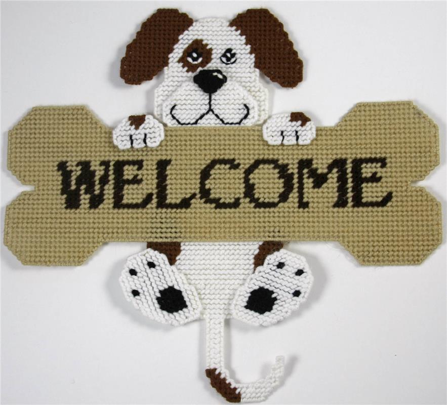 "Puppy Dog Sign" Plastic Canvas Pattern