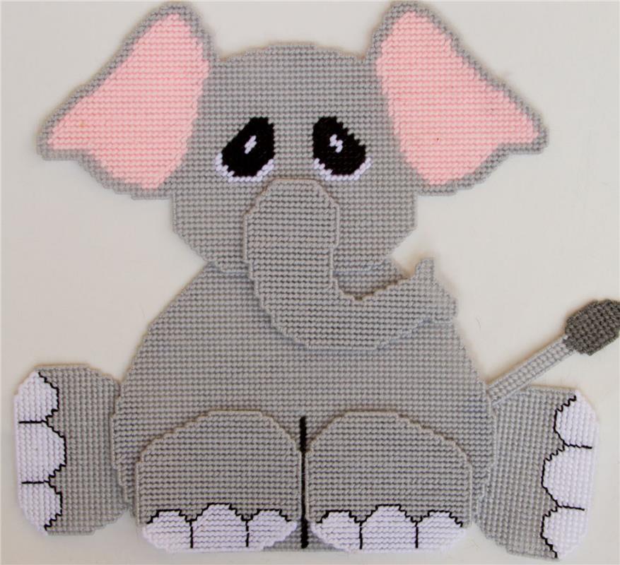 "Elephant Wall Hanging" Plastic Canvas Pattern