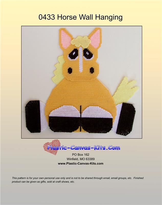 "Horse Wall Hanging" Plastic Canvas Pattern