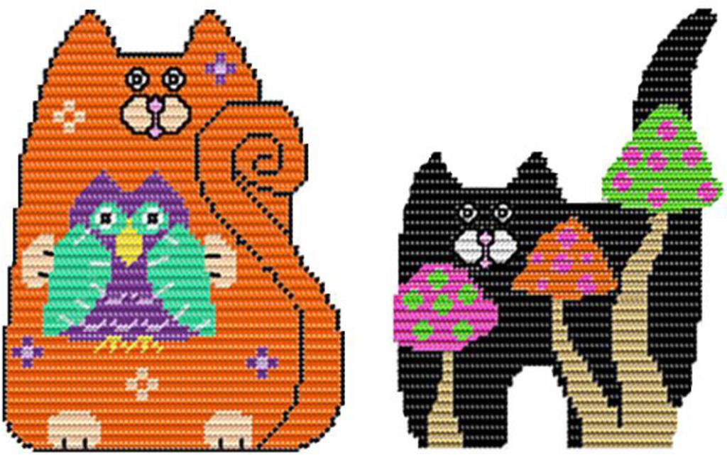 "Adorable Cat Wall Hangings Set Five"