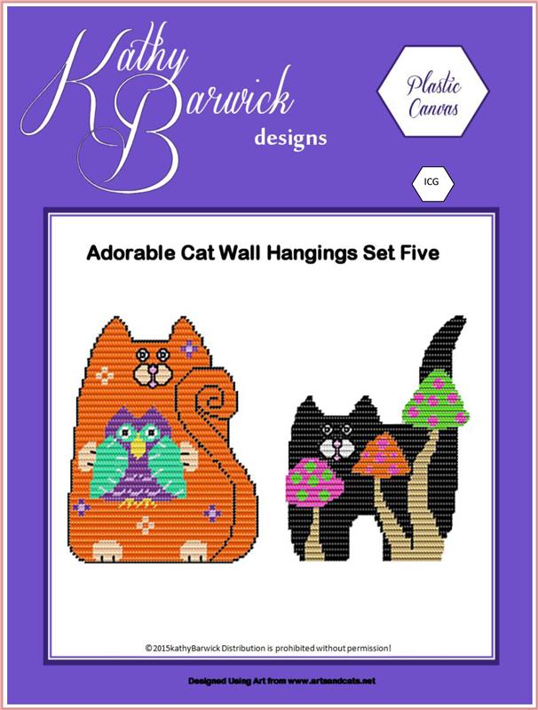 "Adorable Cat Wall Hangings Set Five"