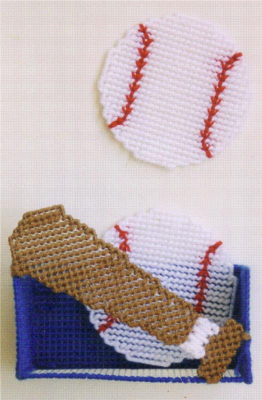 Baseball Coaster Set-Plastic Canvas Pattern or Kit